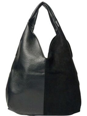 Black Two-Tone Hobo Bag - urban original